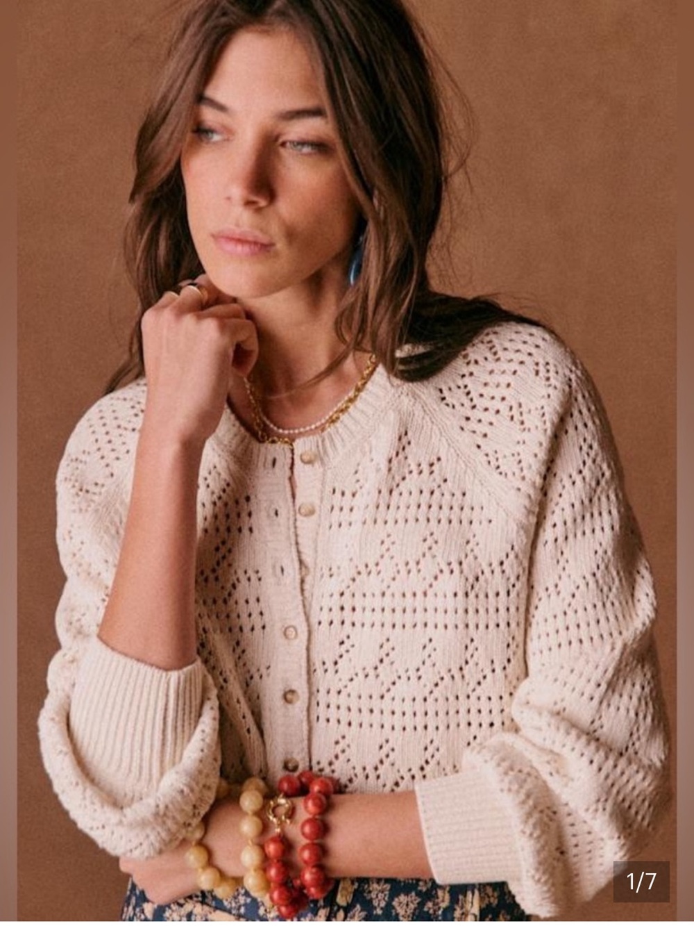Sézane Gilet Capucine Buttoned Cardigan Knitwear XS